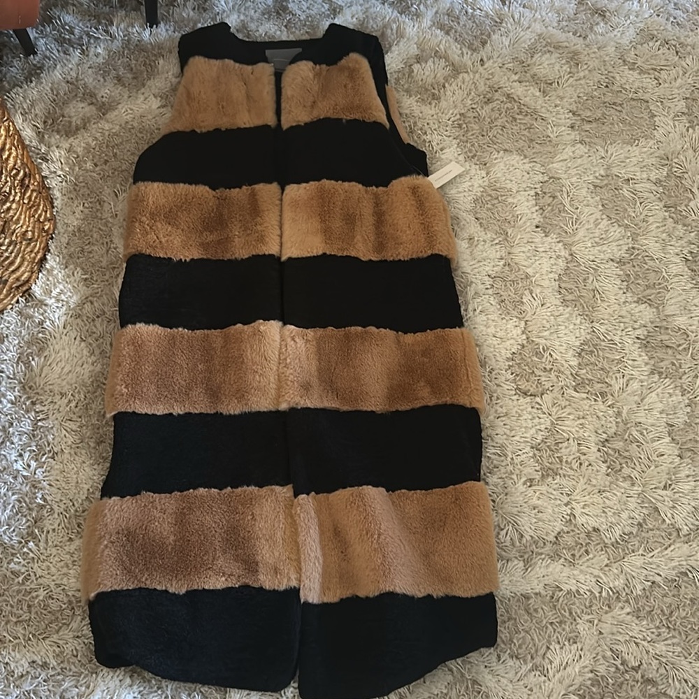 Anthoropologie Sherpa and Faux Fur vest